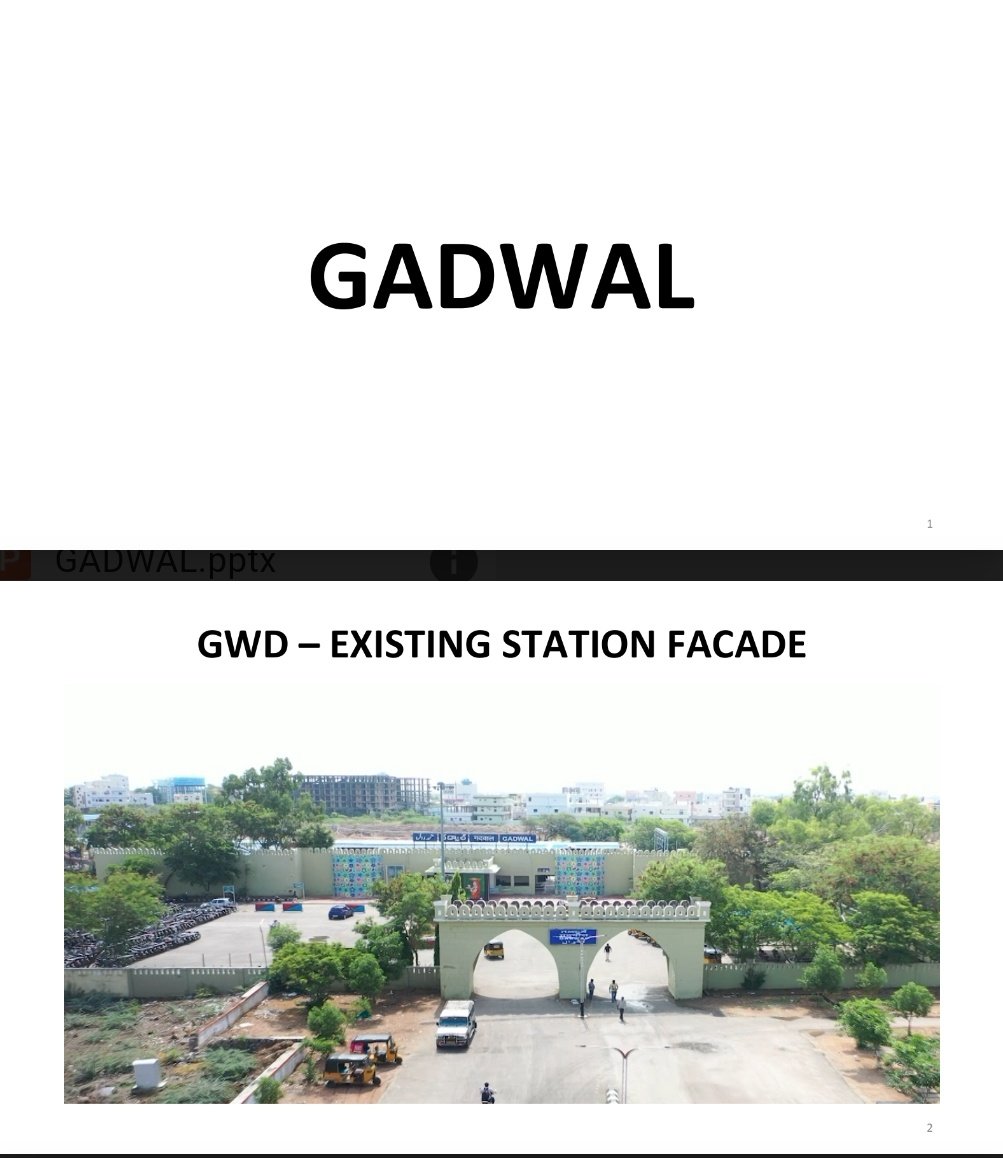drmhyb's tweet photo. #HYBdivnRailInfra update:
GADWAL Railway Station, Telangana State is set to undergo a redevelopment under the #AmritStations Scheme, offering a fusion of modern and exquisite Passenger Amenities.
#SCRInfraUpdates
#RailInfra
@SCRailwayIndia https://t.co/mOX41yEvAf