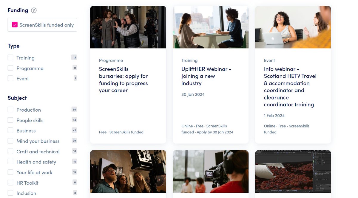 norfolkscreen's tweet photo. Have you seen all these amazing FREE online courses from @UKScreenSkills If not go and check them out! https://t.co/csByvoVAeG #training #film #tv #screenskills https://t.co/OljfWpbrKN