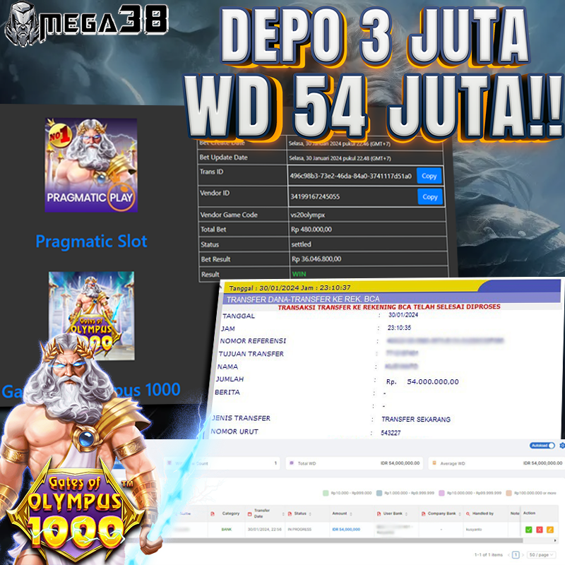 Mega38Official's tweet photo. GATES OF OLYMPUS 1000 Depo 3 juta Withdraw 54 JUTA,,Emang bisa??? Bisa dong karena main nya di MEGA38, situs yg gampang buat cari cuan karena sering maxwin !  #mega38 #situsmega38 #mega38slot #bonusnewmember #eventbuyspin #garansikekalahan #slotgacorhariini #slotgacor https://t.co/bf147lM2UA