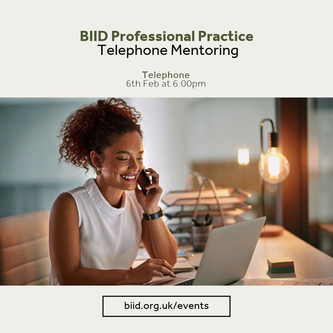BIID Associate Members and Provisional Associate Members can now register for our free BIID Professional Practice Telephone Mentoring sessions for expert guidance and support on interior design projects. Find out more biid.org.uk/events/biid-pr…