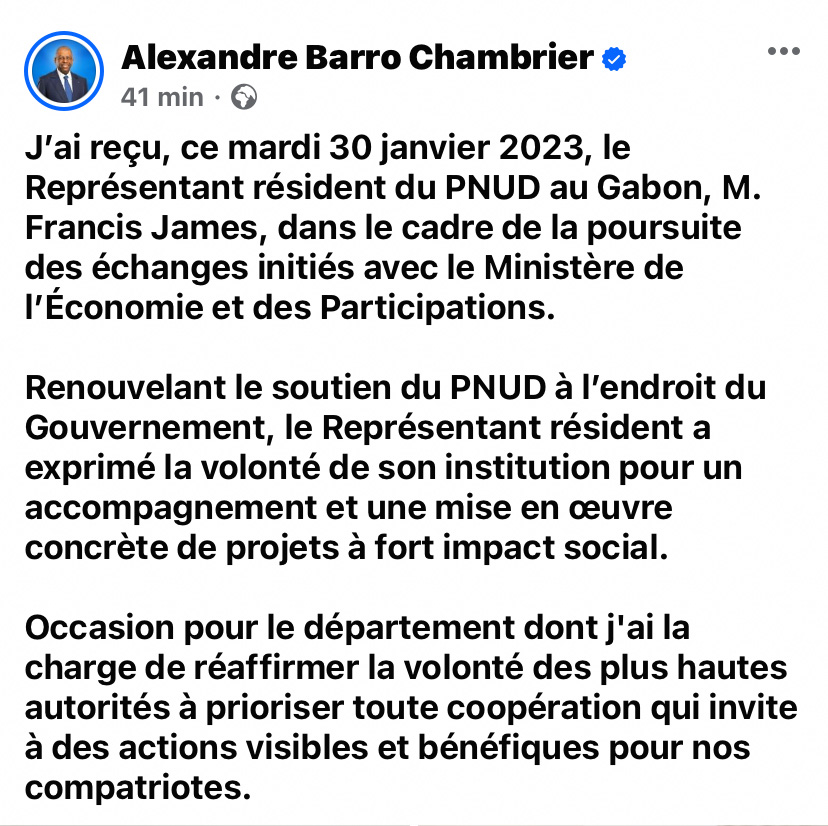 UNDPGabon1's tweet photo. Le Gabon est de retour. Les 5 derniers mois ont vu de grands changements et les 19 prochains seront cruciaux pour rattraper le temps perdu et améliorer les routes, l'accès à l'eau potable, à l'électricité et aux infrastructures de base. Le #PNUD peut apporter des solutions.🇬🇦🇺🇳 https://t.co/H0m7fjOJ7V