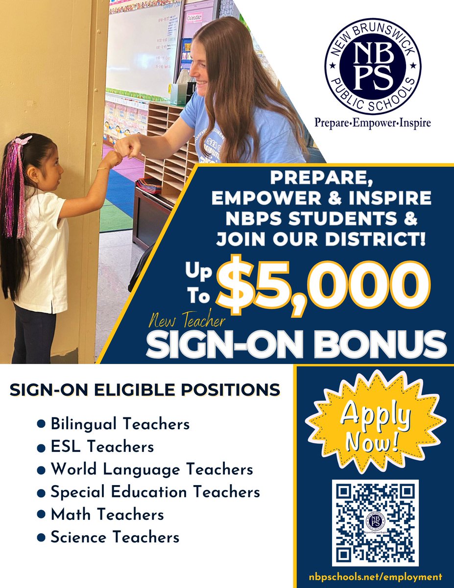 NBPS_HR's tweet photo. Don't miss our upcoming Job Fair on February 8th! We've got exciting job opportunities for you. #JoinNBPS #NJTeachers #NJeducators #Allin4NB #NBPSLetsGo! https://t.co/OABOGrsNo7