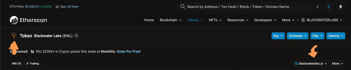📰 Blackwater Labs is now updated on Etherscan 🟢

As the central hub for all things #Ethereum, we are pleased to announce that $BWL is now listed on <a href="/etherscan/">etherscan.eth</a>  🤝

Remember, we are only getting started... 📈