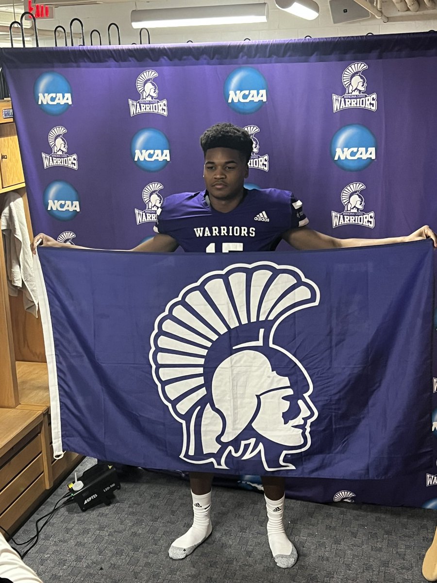 LJ Dagen (@ljdagen) on Twitter photo If you’re a true warrior, competition doesn’t scare you. It makes you better. With that being said I’m 115% commmited to <a href="/WinonaState_FB/">Winona State Football</a> Thank you <a href="/Coach_Bergy/">Brian Bergstrom</a> for believing in me
<a href="/Coach_Hoff_67/">Coach Hoffman</a> <a href="/TeamNixRecruit/">TeamNix Recruiting</a> <a href="/IThawksfootball/">HAWKS FOOTBALL 🏈🏈</a> <a href="/MWCScouting/">MWC Scouting</a>
#Committed
#warriorscomeouttoplay If you’re a true warrior, competition doesn’t scare you. It makes you better. With that being said I’m 115% commmited to <a href="/WinonaState_FB/">Winona State Football</a> Thank you <a href="/Coach_Bergy/">Brian Bergstrom</a> for believing in me
<a href="/Coach_Hoff_67/">Coach Hoffman</a> <a href="/TeamNixRecruit/">TeamNix Recruiting</a> <a href="/IThawksfootball/">HAWKS FOOTBALL 🏈🏈</a> <a href="/MWCScouting/">MWC Scouting</a>
#Committed
#warriorscomeouttoplay