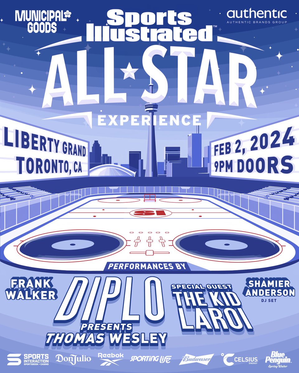 Special guest announcement 📣 !! @thekidlaroi will be joining us in Toronto for the Sports Illustrated All Star Experience! Alongside @diplo @frankwalker & @shamieranderson, you won't want to miss this one ⭐️ Tickets & VIP Experiences are live at sitickets.com/2024AllStarExp…