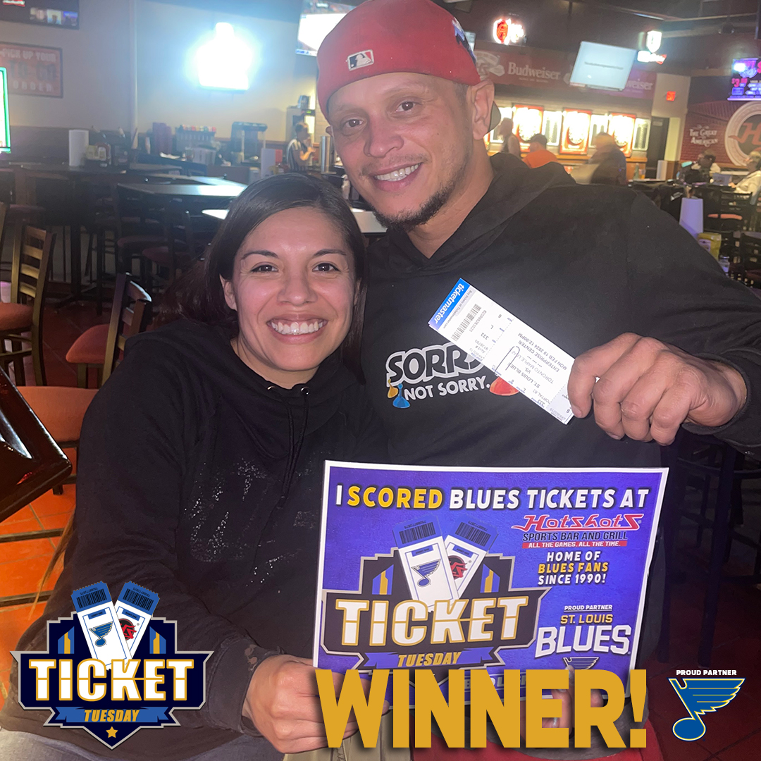 Just a few of our BIG WINNERS from last week's @StLouisBlues Ticket Tuesday at Hotshots! Tonight is ANOTHER shot to walk in for beers and dinner and leave with FREE tix to an upcoming Blues game. See you tonight at St. Louis' BLUES Bar! #TicketTuesday #WinTonight #STLBlues
