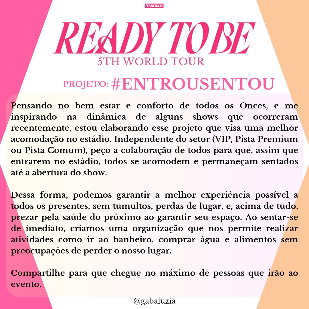 Twice Ready to Be Tour - Brasil
Projeto #ENTROUSENTOU