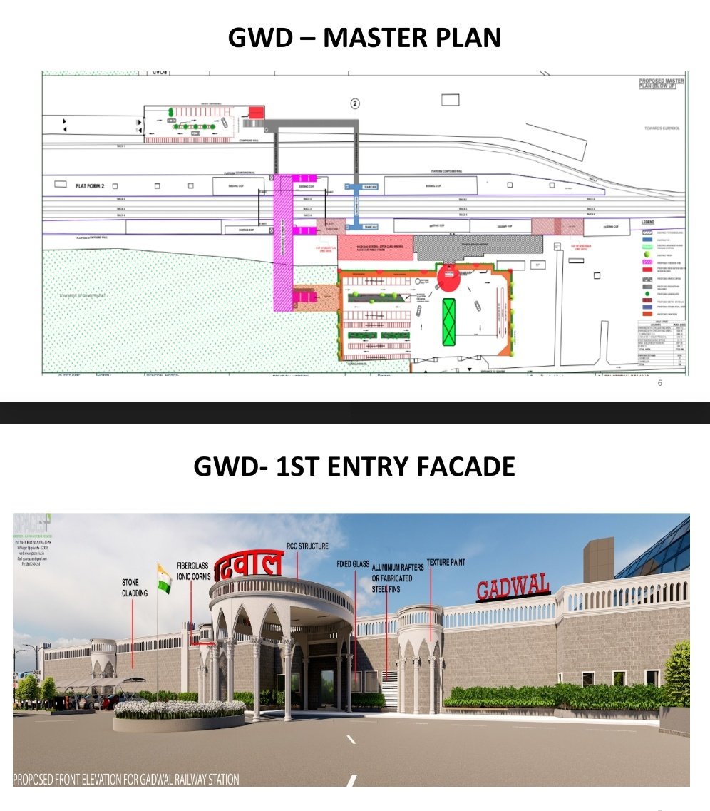 drmhyb's tweet photo. #HYBdivnRailInfra update:
GADWAL Railway Station, Telangana State is set to undergo a redevelopment under the #AmritStations Scheme, offering a fusion of modern and exquisite Passenger Amenities.
#SCRInfraUpdates
#RailInfra
@SCRailwayIndia https://t.co/mOX41yEvAf