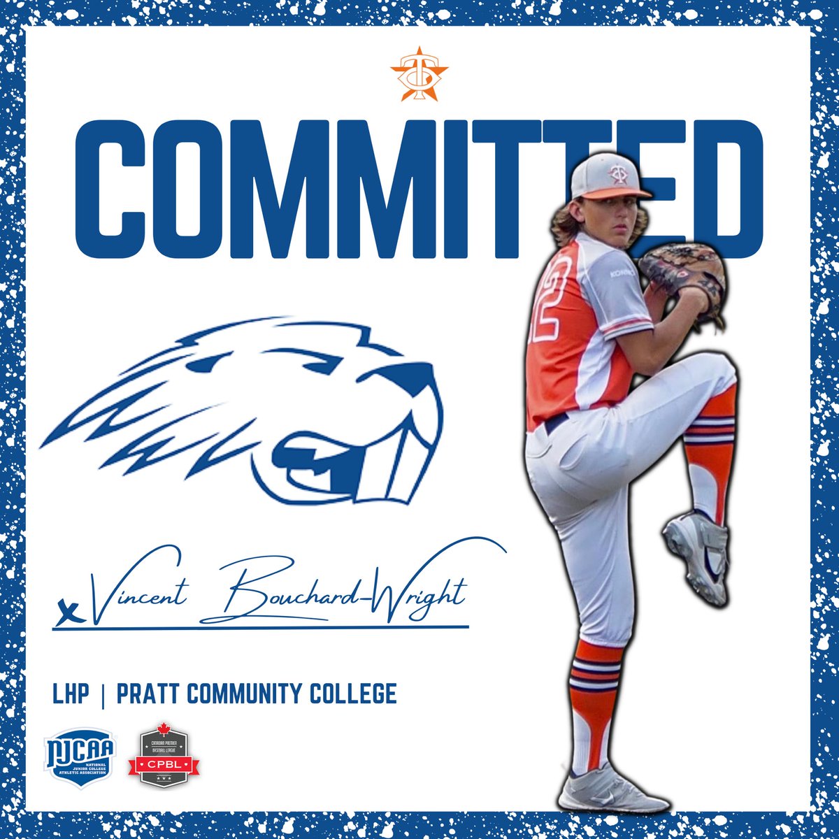 TeamONBaseball's tweet photo. ⭐️𝐂𝐎𝐌𝐌𝐈𝐓𝐌𝐄𝐍𝐓 𝐀𝐋𝐄𝐑𝐓⭐️

‘24 LHP Vincent Bouchard-Wright has announced his commitment to Pratt CC, a NJCAA program in Pratt, KS.

Congratulations to Vinny and his family.

#TeamO🟠 https://t.co/vjhRcEI2Ku