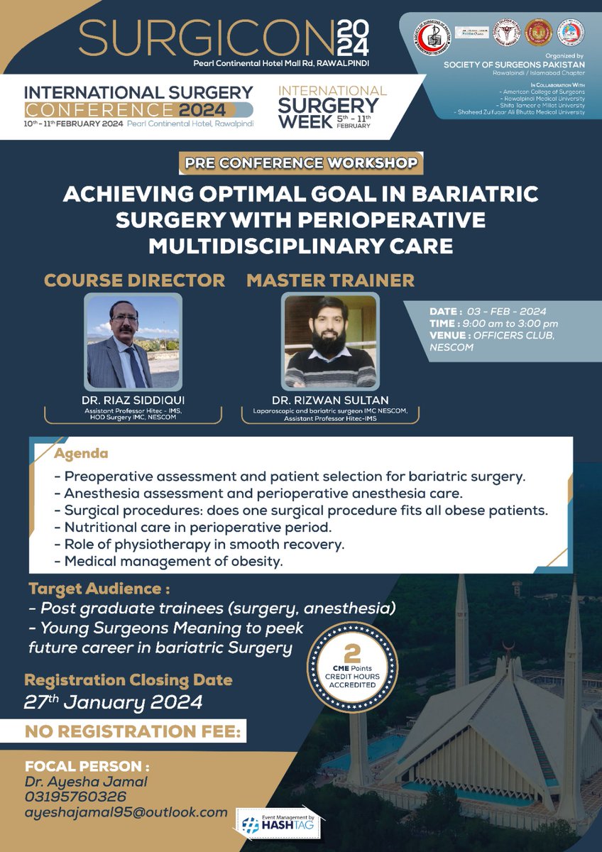 MedicalUpdates4's tweet photo. SURGICON 2024 - Rawalpindi
For registration: https://t.co/egsVUlwIrx
Medical News Pakistan WhatsApp group.
https://t.co/pa9cmWqqkV
#Everyone https://t.co/j3dqisnwxT