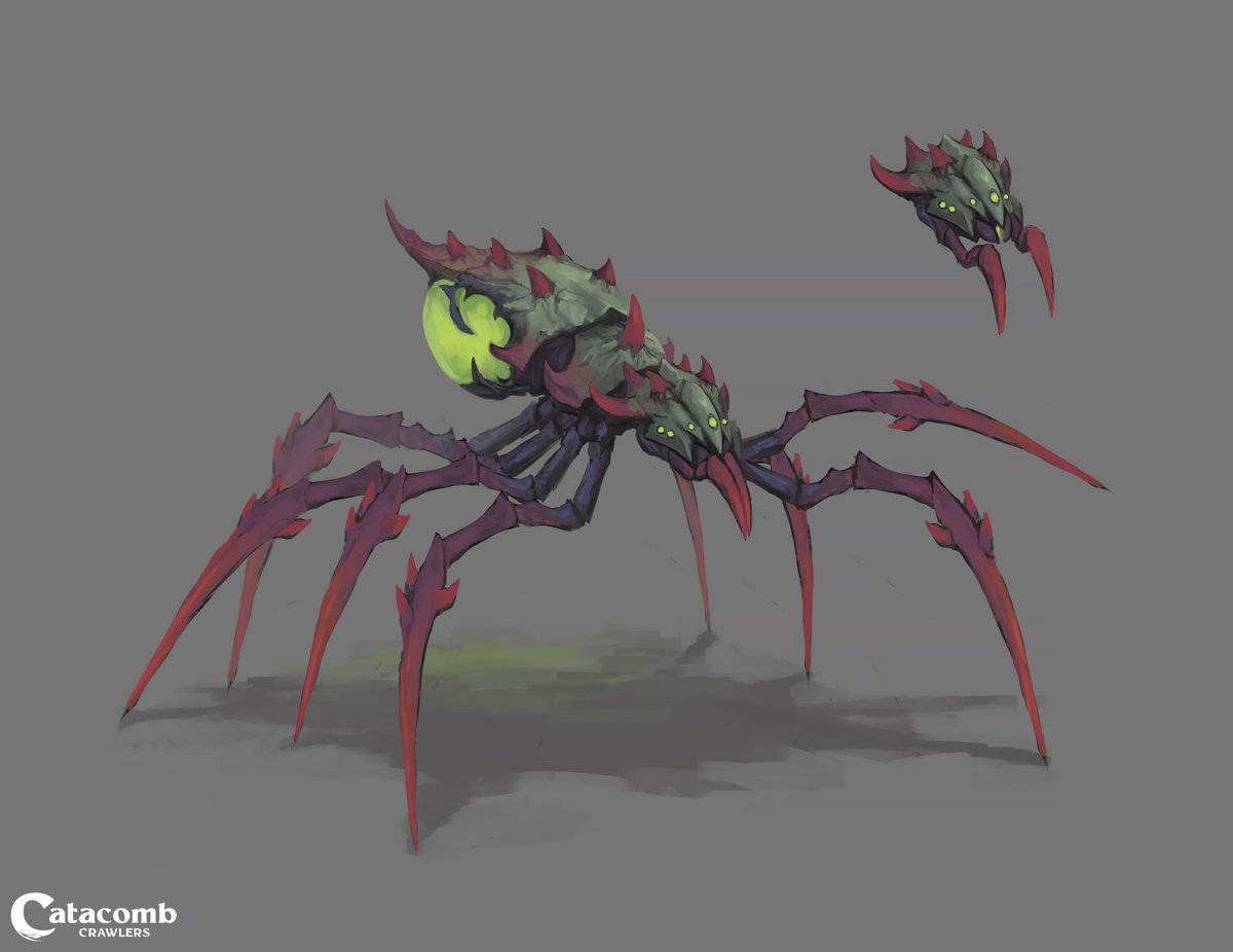 Hope you don't have arachnophobia, otherwise you really won't like what we're cooking up next. 👀

(Not final product, CatacombCrawlers is still under development. Be sure to follow if you're interested in seeing our game development progress.)