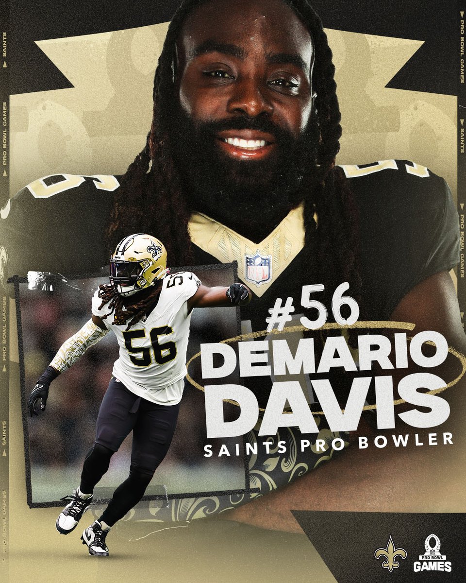 Congrats to @demario__davis on earning Pro Bowl Honors! ⚜️ #Saints