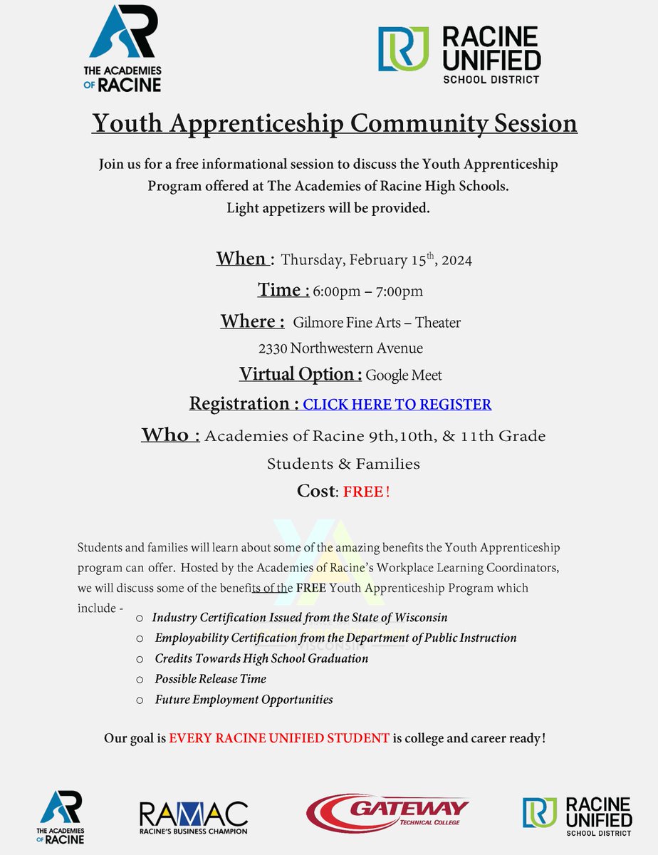 Academies of Racine - Park tweet media