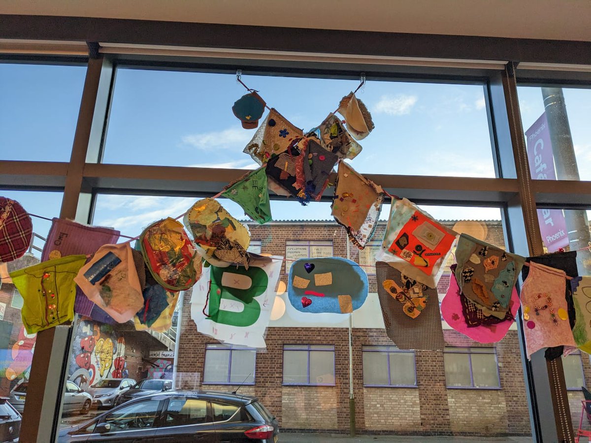 _ArtReach's tweet photo. Last chance to see the #Rethread trail - created by over 1000 local young people &amp; @jgradyartist - this weekend!

Follow the trail of giant sequins across 10 venues in Leicester and get inspirations on how to be sustainably creative with the @loyalfreeapp:
https://t.co/Buazmcv4TB https://t.co/GMOzcy1vx6