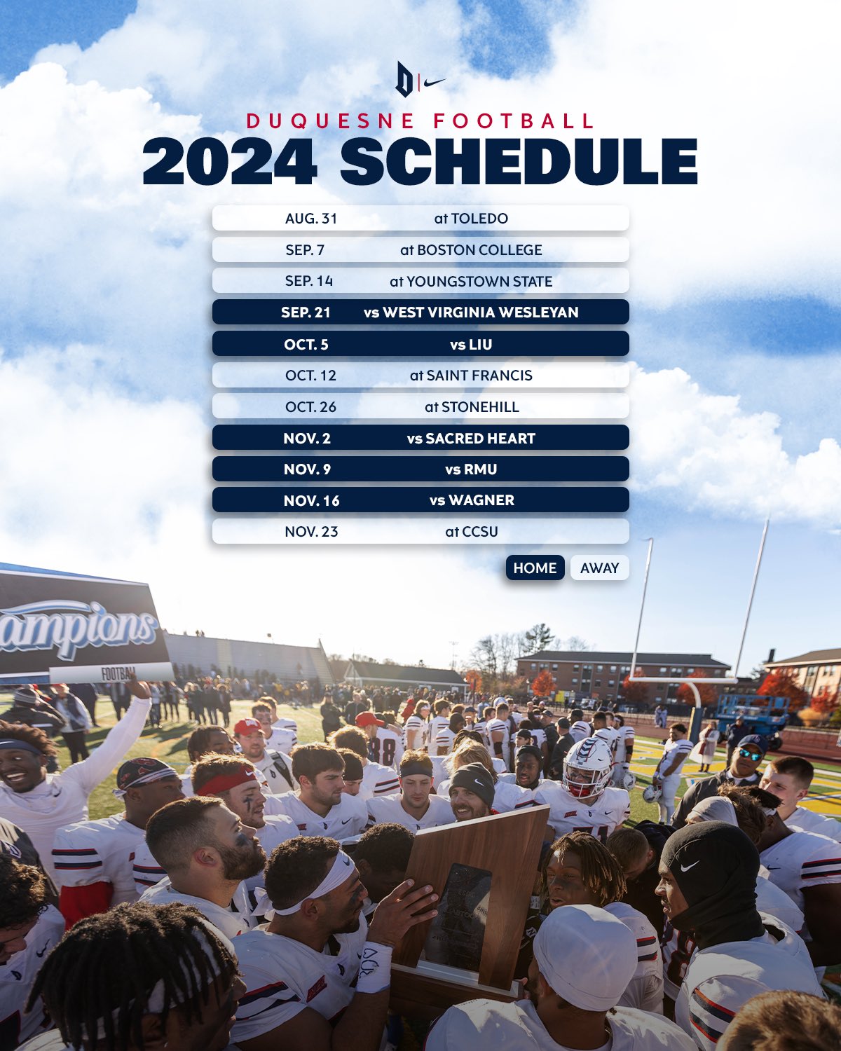 Duquesne Dukes Fan Forum » 2025 Dukes Schedule