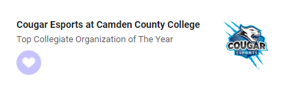 Cougar Esports - Camden County College (@camdenccesports) on Twitter photo Cougar Esports at Camden County College is honored to be nominated for the "Top Collegiate Org of the Year" <a href="/thegamehers/">the*gamehers</a> 2024 award for the work we have done to support the esports industry growth in NJ.
Visit thegamehers.com/awards-2024 to vote for us and repost! Voting ends 2/4. Cougar Esports at Camden County College is honored to be nominated for the "Top Collegiate Org of the Year" <a href="/thegamehers/">the*gamehers</a> 2024 award for the work we have done to support the esports industry growth in NJ.
Visit thegamehers.com/awards-2024 to vote for us and repost! Voting ends 2/4.