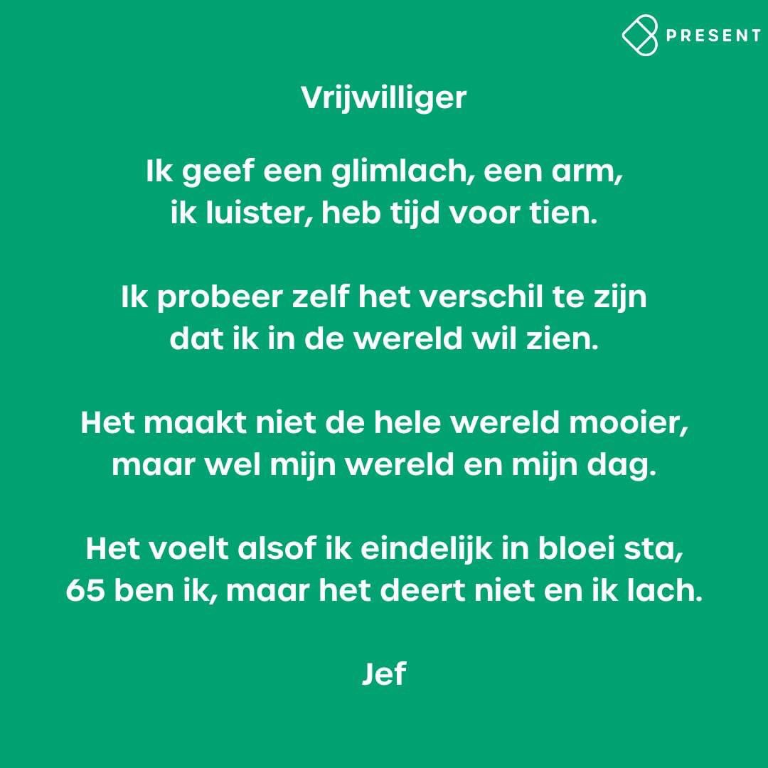 MDommicent's tweet photo. #vrijwilliger in de zorg … dit vat het mooi samen.
#WeekVanDePoezie https://t.co/QAuxHMA7d5