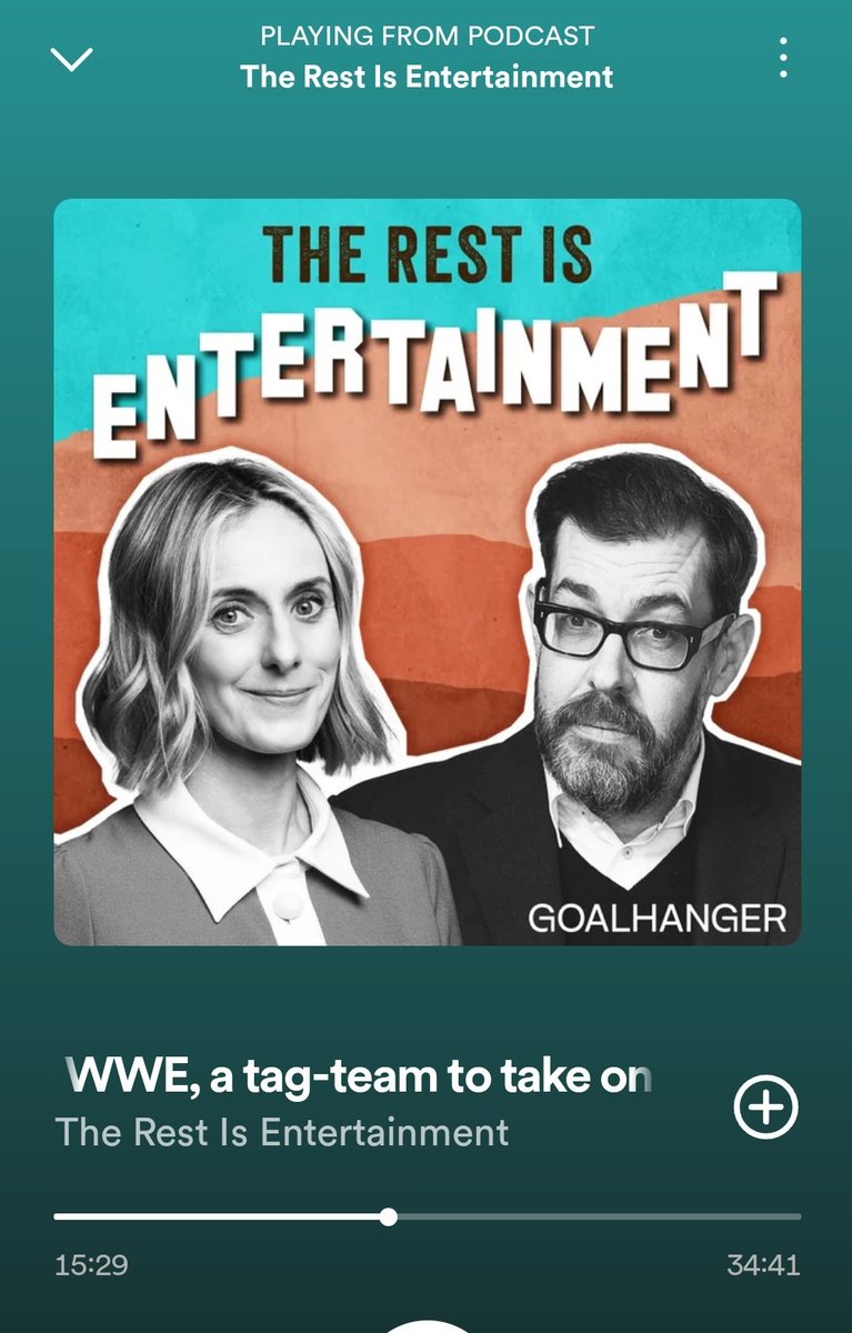 If there's one thing I didn't have on my Tuesday bingo card, it was @richardosman and @MarinaHyde discussing @wwe on this week's #therestisentertainment podcast, but there you go.