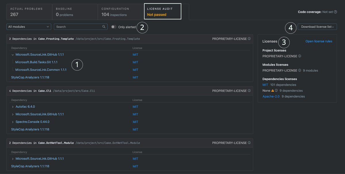 Qodana's tweet image. Use Qodana license audits to identify project dependencies and avoid compliance violations early on. It’s easy! jetbrains.com/help/qodana/li… #codesecurity