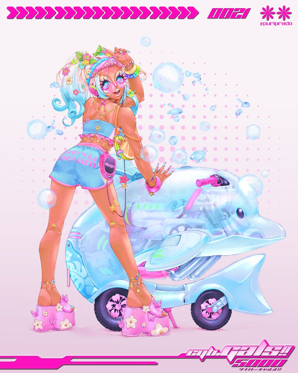 🌺 Cyb.GALS!! 0021 SUMMER GAL 🌺 
CYBER GALS 5000 RETURNS!!

#ギャル #Gyaru #イラスト #CyberGALS