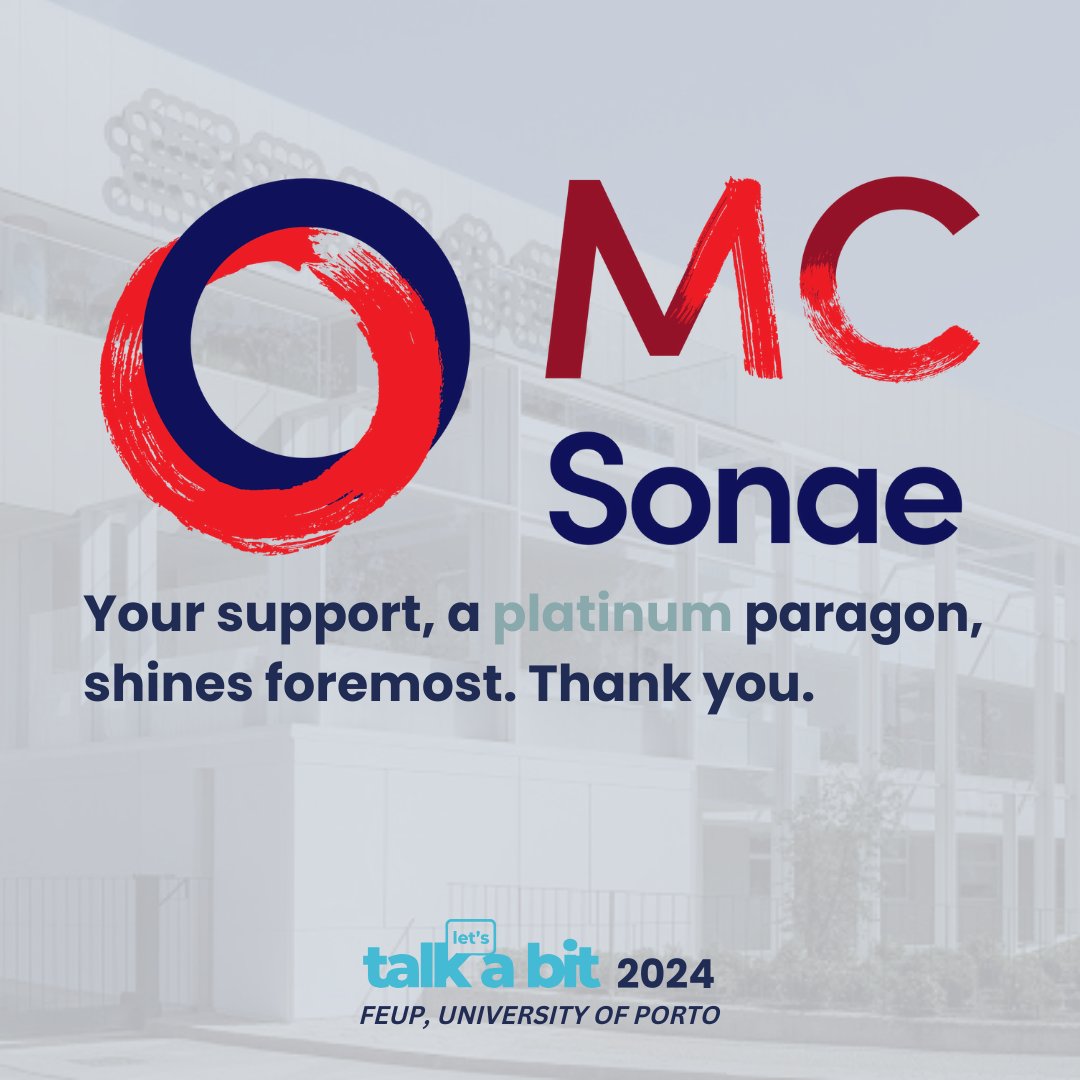 talkabitconf's tweet photo. Sonae MC, your platinum support lights up TalkABit 2024! Join us on February 3rd for a day of tech insights, thanks to your commitment. Book now at https://t.co/InHqz65tsv. #sonae #talkabit2024 #feup #tech #registernow https://t.co/8wubnbUmRX