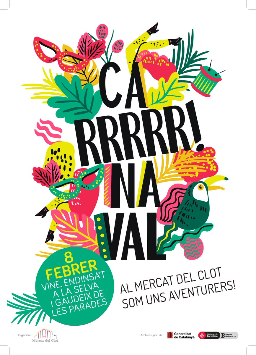 MercatsBCN's tweet image. 🥸 Ja arriba #Carnaval!

🔝 Són moltes les activitats que s'han organitzat als #MercatsDeBarcelona.

🎉 Parades guarnides, #espectacles, activitats familars, degustacions…

ℹ️ Podeu descobrir tota la programació dels diferents #mercats a: ow.ly/mjLi50QvRxI