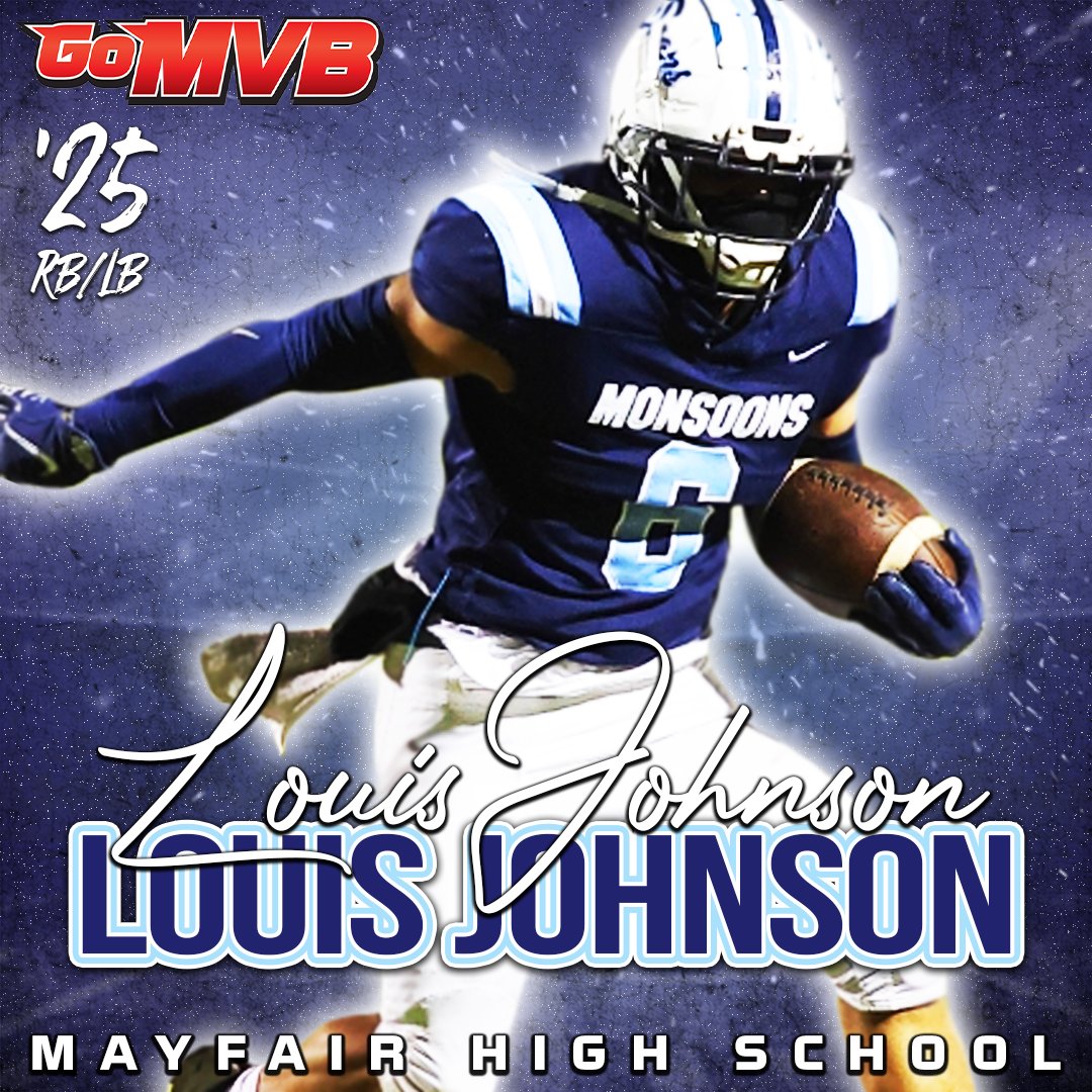 🚨Player Spotlight🚨⁠ LOUIS JOHNSON '25 RB/LB Mayfair HS, CA Follow: @LouisJohnson25 ⁠ #gomvb #hsfootball #studentathlete #collegerecruit #collegerecruiting #athlete