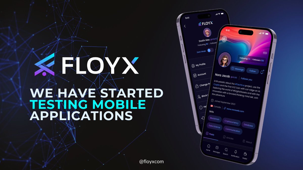 GM #FloyxFam ☕️

📲 We have started testing mobile applications.

We can't wait to show you what we've been working on!
🔔 Stay tuned for further updates.

#Web3SocialMedia #SocialFi #Blockchain #Floyx