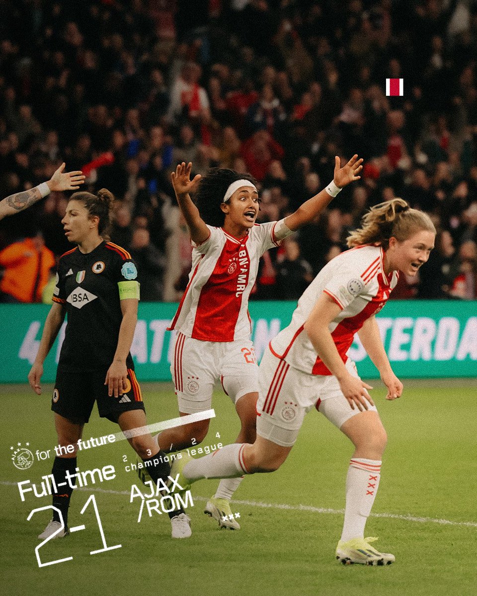 AjaxVrouwen's tweet image. ANOTHER HISTORICAL NIGHT! 

#UWCL #AJAROM
