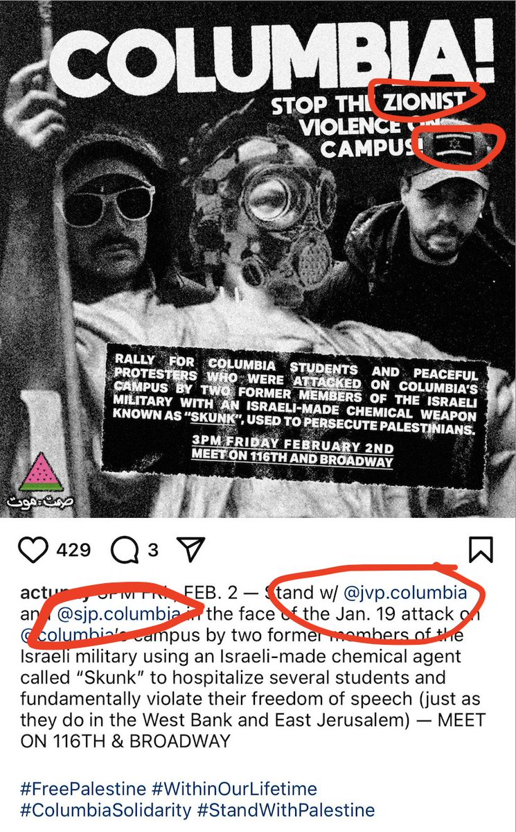 Hey <a href="/Columbia/">Columbia University</a>, guess what?

Your two suspended organizations are now coming for us.

They are *explicitly* targeting zionists. 

The world needs to know that <a href="/Columbia/">Columbia University</a> refuses to protect its Jews and Israelis. 

*

Share this NOW before their hatred and violence gets out of hand.
