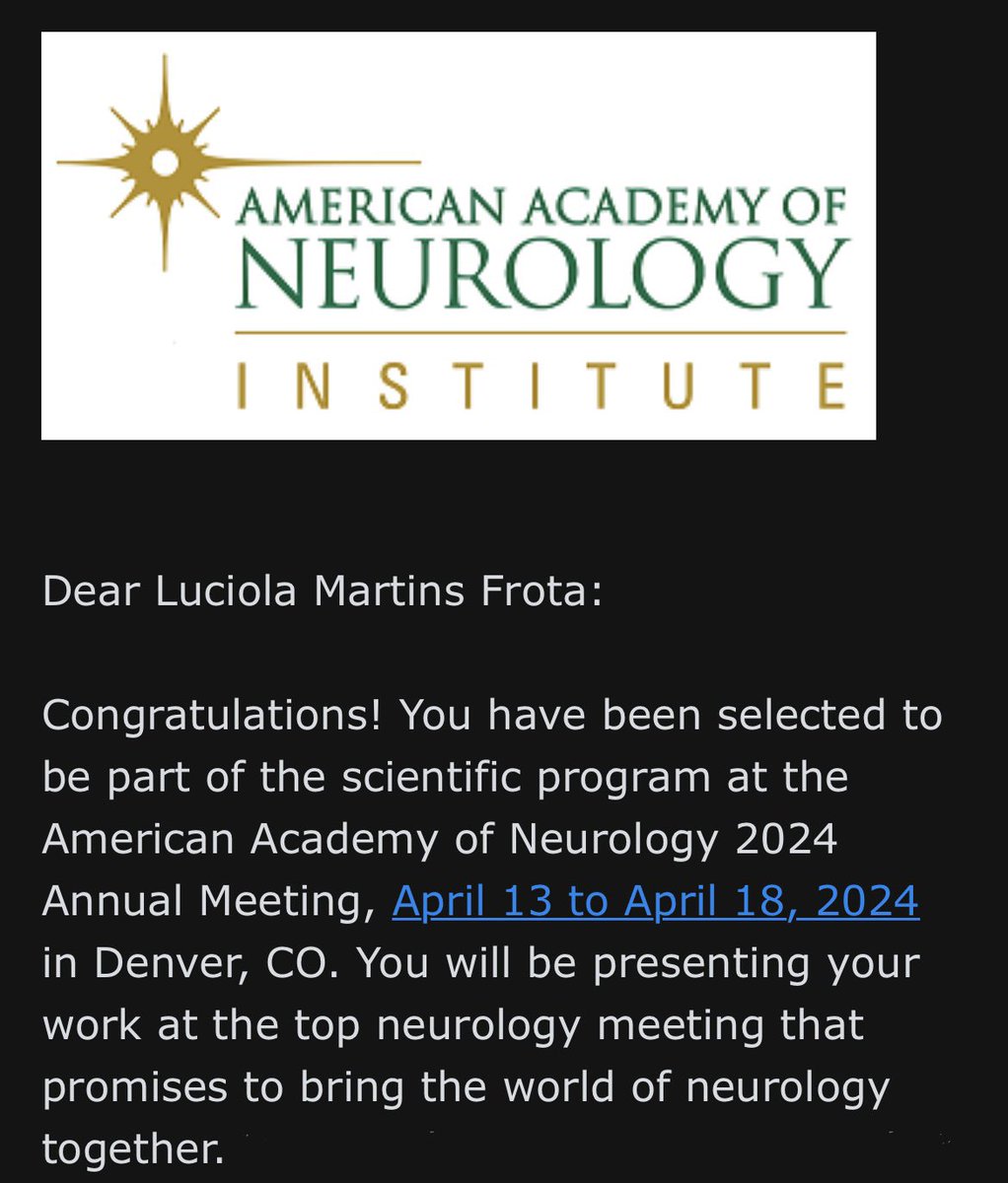 Super excited to announce that our abstract was accepted to be presented at the #AANAN2024! 🤩🤩 Amazing job, team! 🧠 @UFNeuroICU @UFMBI @BuslKatharina @neurologyrules @HectorMezaMD @doc_anumkhaliq @daniela_pomar1 @TaroAhmad