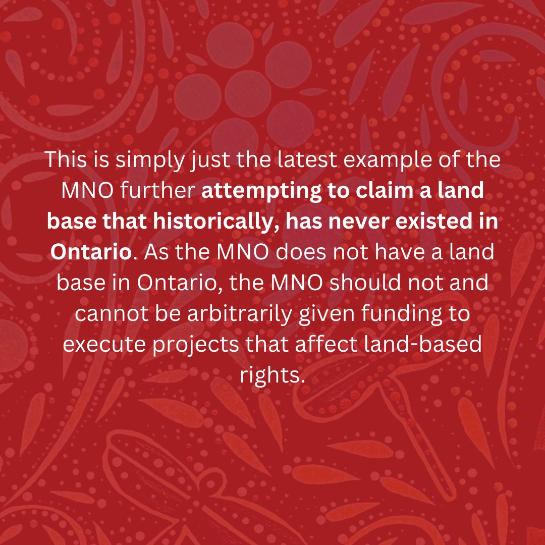 ChiefsofOntario's tweet image. The Metis Nation of Ontario has been allocated over $1.3 million by Canada to acquire a minimum of 40 hectares of land. 

This is simply just the latest example of the MNO further attempting to claim a land base that historically, has never existed in Ontario.

#BillC53