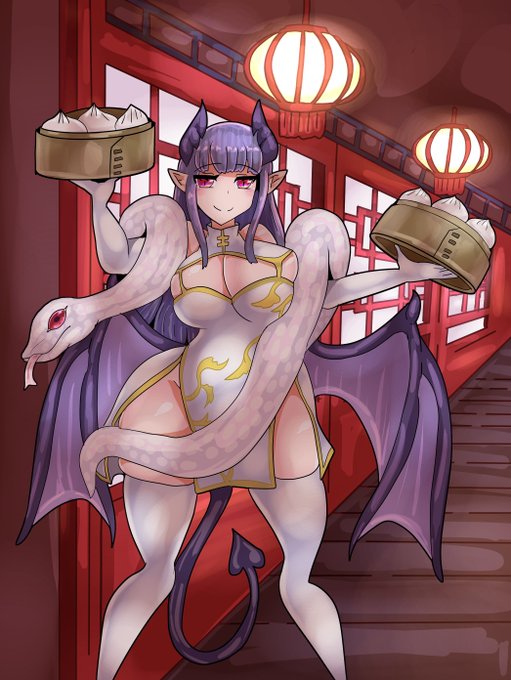 #魔物娘図鑑二次 #魔物娘図鑑 #monstergirlencyclopedia霧の大陸のサキュバス少女。 