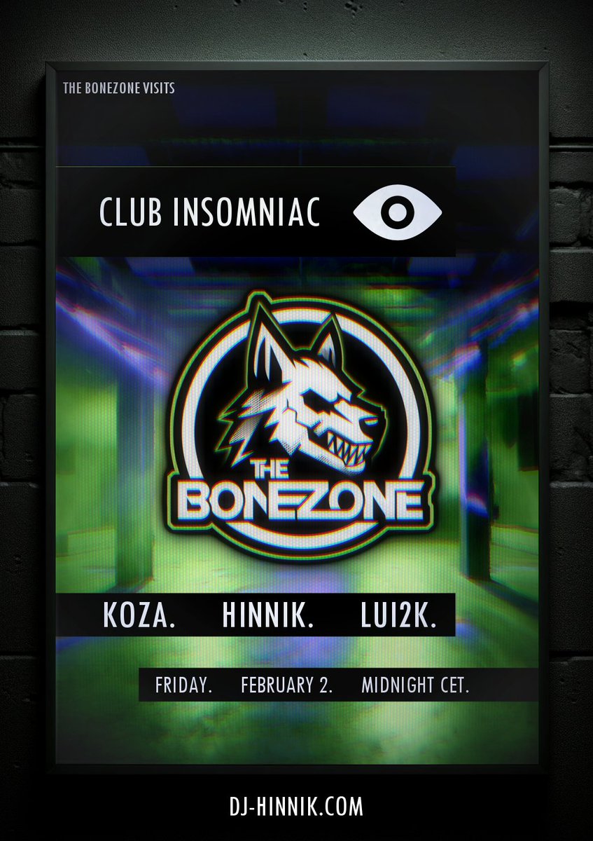 BONEZONE_VR's tweet photo. The first official BoneZone event.

Koza - Hinnik - Lui2k

This friday, Club Insomniac.

https://t.co/NCdTEj4gz4
https://t.co/AlnIruh0mU https://t.co/O3FE9CuHVM