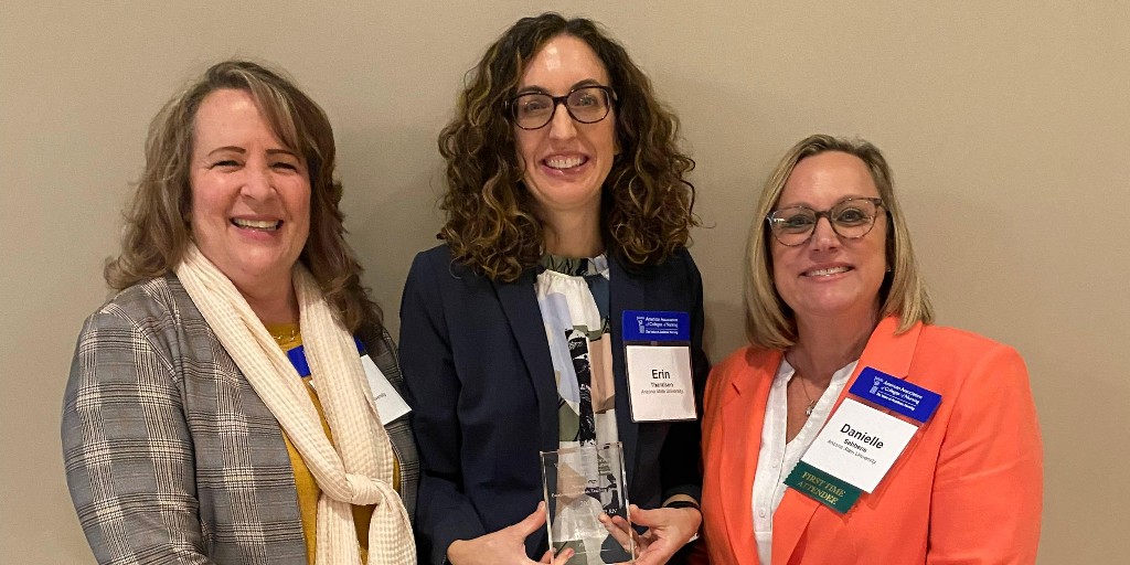 asunursing's tweet photo. Earlier this month, Edson Clinical Associate Prof. Erin Tharalson was presented with @AACNursing's Novice Faculty Teaching Award- Didactic for 2023! This award recognizes excellence &amp; innovation in teaching approaches.
She celebrated with Edson colleagues &amp; leadership.
Congrats! https://t.co/o474Wa2pls