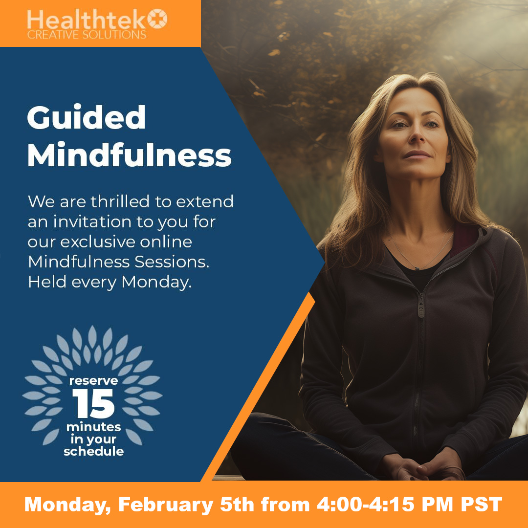 ResiliNet's tweet photo. Join us on Monday, February 5th, from 4:00 PM to 4:15 PM PST for a rejuvenating session of guided #mindfulness with Counselor Bev! Save 15 minutes to refresh your mind, body, and spirit. #HealthtekHub #EmployeeMentalHealth
https://t.co/i4PD7c1qoN