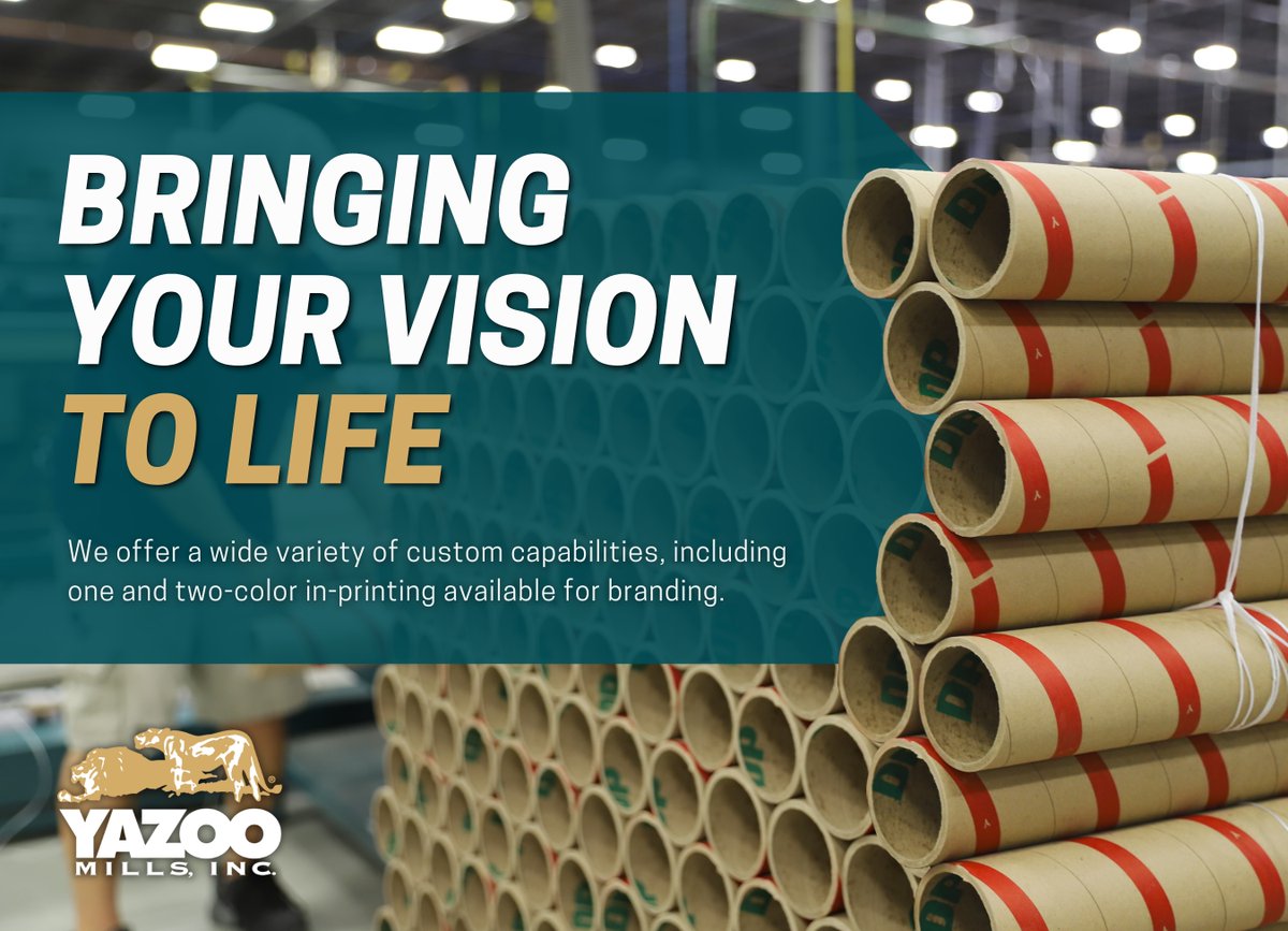 #ConvertingCores from #YazooMills are more than just a core, they are your starting point. 🏁
Follow the link below to experience the satisfaction of our Cores in Time® quick turnaround of 48-hours or less guaranteed for custom orders

🔗yazoomills.com/custom-paper-c…