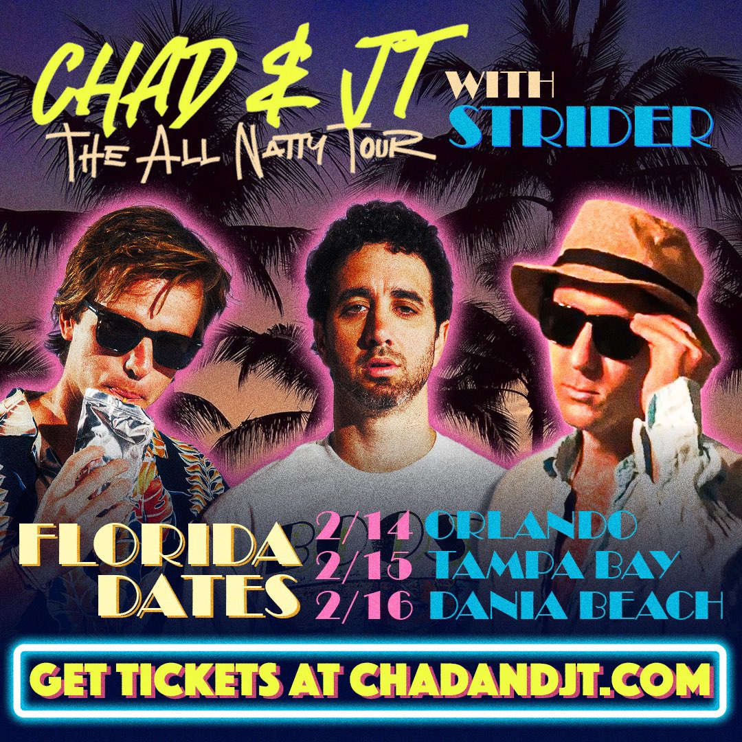 Stokers! We’re giving away two free tickets to our Florida shows. Click the link to sign up! laylo.com/chadandjt/w2ZCc