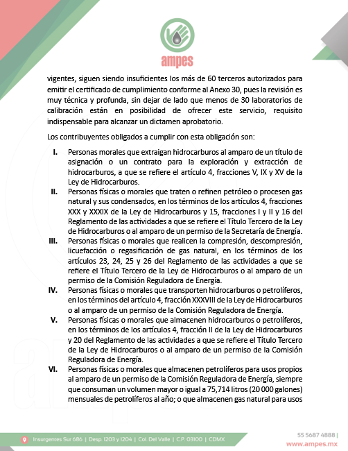 AmpesMx's tweet photo. #Informate | AMPES: HASTA AHORA, NO HAY PRÓRROGA PARA CUMPLIR CON EL CERTIFICADO DE CONTROLES VOLUMÉTRICOS DEL SAT CONFORME AL ANEXO 30 DE LA RMF.

#ControlesVolumetricos #prorroga #Gasolineros #empresariogasolinero #Gasolineras https://t.co/LNGaZ3IOEi