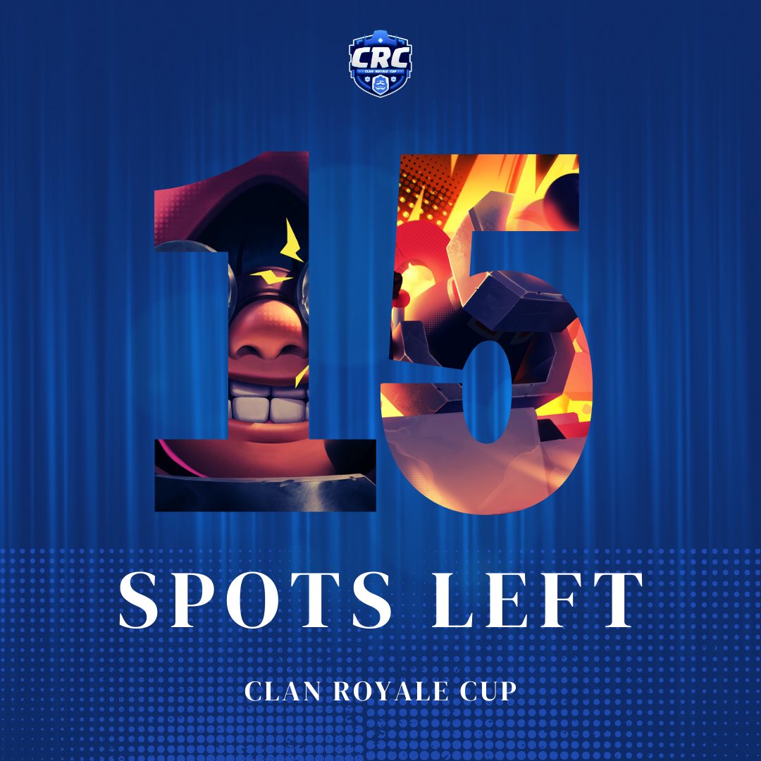 clanroyalecup's tweet photo. 🔵 𝐑𝐄𝐆𝐈𝐒𝐓𝐄𝐑 𝐍𝐎𝐖 ⚪️

Server link in BIO!
#CRC👑 https://t.co/m3jYSNaGXN