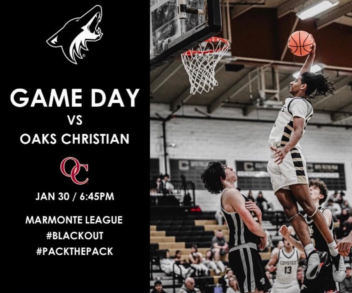 Coyotes_Hoops's tweet image. Last home game before playoffs! 7pm tonight vs Oaks Christian #GoCoyotes #PackThePack