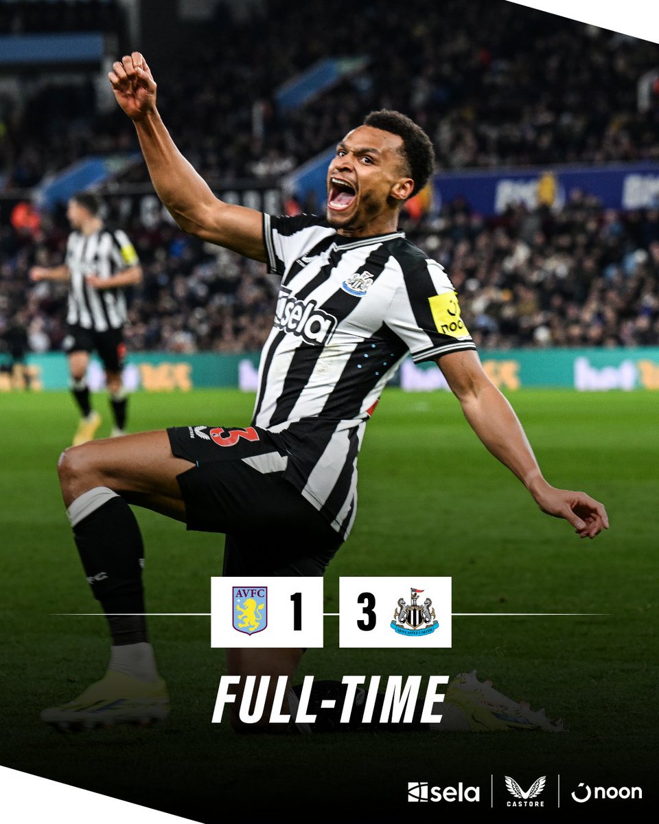NUFC's tweet image. THREE GOALS AND THREE POINTS AT VILLA PARK! 🤩