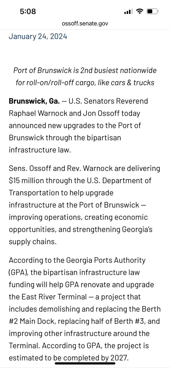 @GovKemp @GaPorts Thanks to the infrastructure law signed by who? Not you. Any GOP reps?