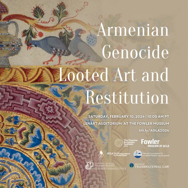 Join <a href="/armenianucla/">The Promise Armenian Institute at UCLA</a> Sat, Feb 10 as they review the Armenian Genocide Looted Art Research Project - aimed at fostering research on Armenian #art and engaging with justice, #restitution and repair. 

Details, Registration &amp; More:👇
international.ucla.edu/armenia/event/…