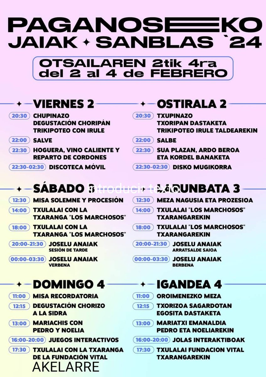 txarangAkelarre's tweet image. Domingo 17:30 Akelarre Txaranga en #Paganos, Igandea 17:30 akelarre Paganoseko #jaiak #txulalai