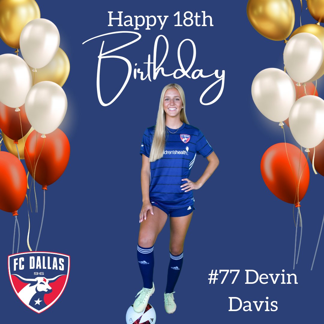 FC Dallas 06/05G ECNL- Retired (@fcdallas06gecnl) on Twitter photo 🥳 HAPPY 18th BIRTHDAY to our CM/F #77 <a href="/DevinDavis_/">Devin Davis</a> ❗️We hope you have the most wonderful day and feel special all day!! 🎉 #DTID #CEFHAI #HnH #HBD2U 🎂
@FCDwomen | <a href="/mattgrubb16/">Matt Grubb</a> | <a href="/CoachDanBass/">Coach Dan Bassett</a> 🥳 HAPPY 18th BIRTHDAY to our CM/F #77 <a href="/DevinDavis_/">Devin Davis</a> ❗️We hope you have the most wonderful day and feel special all day!! 🎉 #DTID #CEFHAI #HnH #HBD2U 🎂
@FCDwomen | <a href="/mattgrubb16/">Matt Grubb</a> | <a href="/CoachDanBass/">Coach Dan Bassett</a>