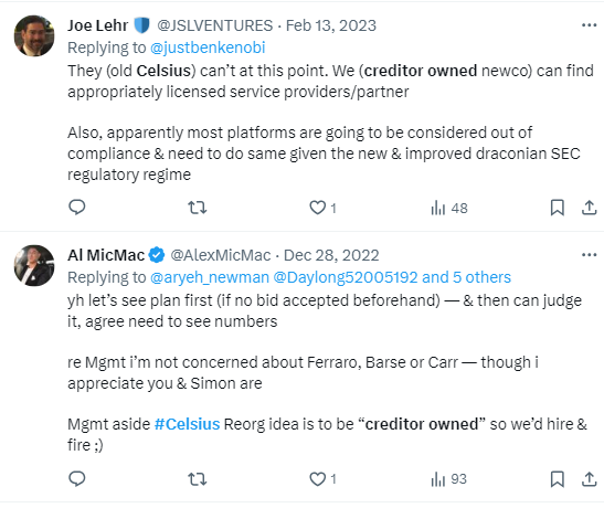 WebbCate's tweet photo. @ChazzonKe All to get the sweet, sweet, buy in, which resulted in the "overwhelming" amount of votes they bragged about over and over in their court filings & in front of the judge. "Creditor Owned" was an amazing marketing tool...A lot of people fell for it. As bad as #MaximizingValue https://t.co/kQmCJhPZq4