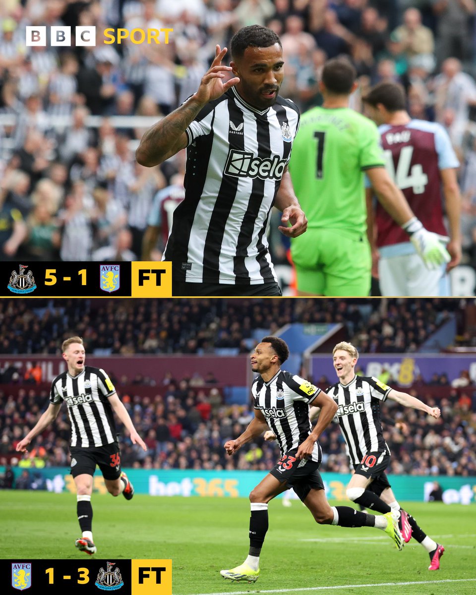 Newcastle have Villa's number for the second time this season to take maximum points at Villa Park 😏

#BBCFootball #AVLNEW