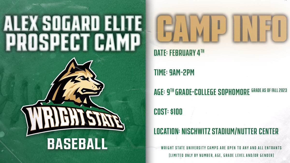 Last chance to sign up for our Elite Prospect Camp this Sunday!! alexsogardbaseballcamps.com #Raidergang