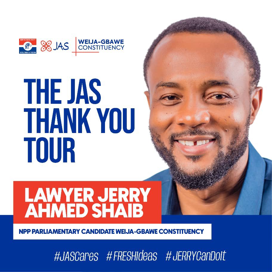 Jerry_Shaib's tweet photo. THE JAS THANK YOU TOUR ❤️🤍💙. 

📅 Wednesday, 31st January 2024.

📍New Weija 
⏰ 5:00 pm

📍Tetegu 
⏰ 6:00 pm

📍Oblogo 
⏰7:00 pm

#WeijaGbaweConstituency #jasfoundation #weija #gbawe #jerrycandoit  #weareweijagbawe #JASFoundation #itispossible https://t.co/HiukBBLs8Z